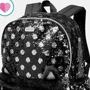 justice black cat backpack